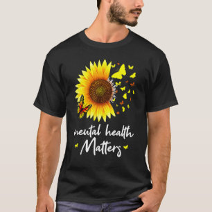 Camiseta Saúde mental Importa Borboleta Dourada Mental H