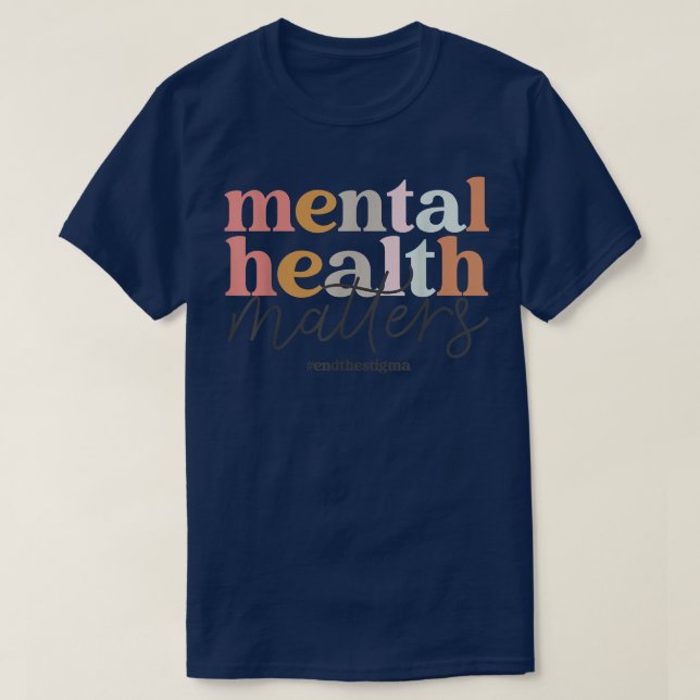 Camiseta Saúde Mental Importa Sensibilização para a Saúde M (Frente do Design)