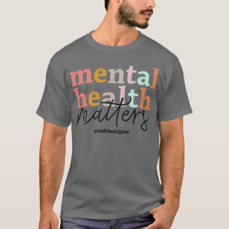 Camiseta Saúde Mental Importa Sensibilização Psicóloga Retr
