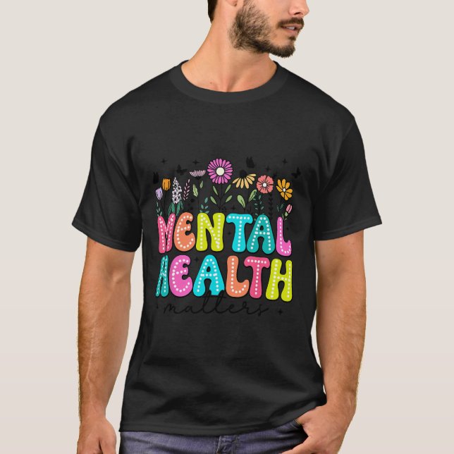 Camiseta Saúde Mental Importa Sensibilizar as Doenças do Cé (Frente)
