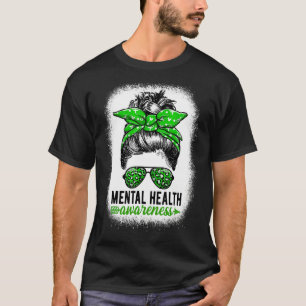 Camiseta Saúde Mental Mensagem Bun Mental Health Awar
