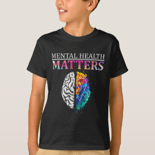 Camiseta Saúde Mental S Cérebro Gráfico Saúde Mental Awaren