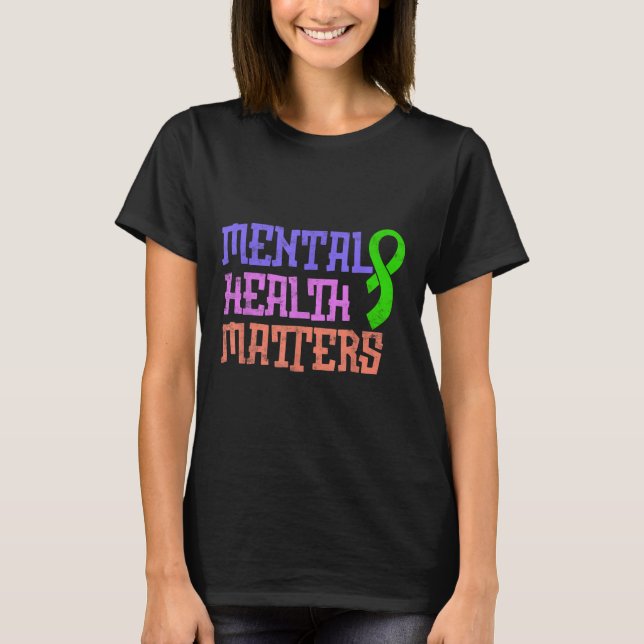Camiseta Saúde Mental S Consciência da Doença Cerebral Huma (Frente)