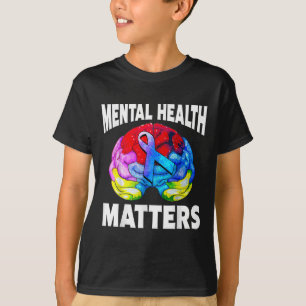 Camiseta Saúde Mental S Depressão Cérebro Ansiedade Consciê