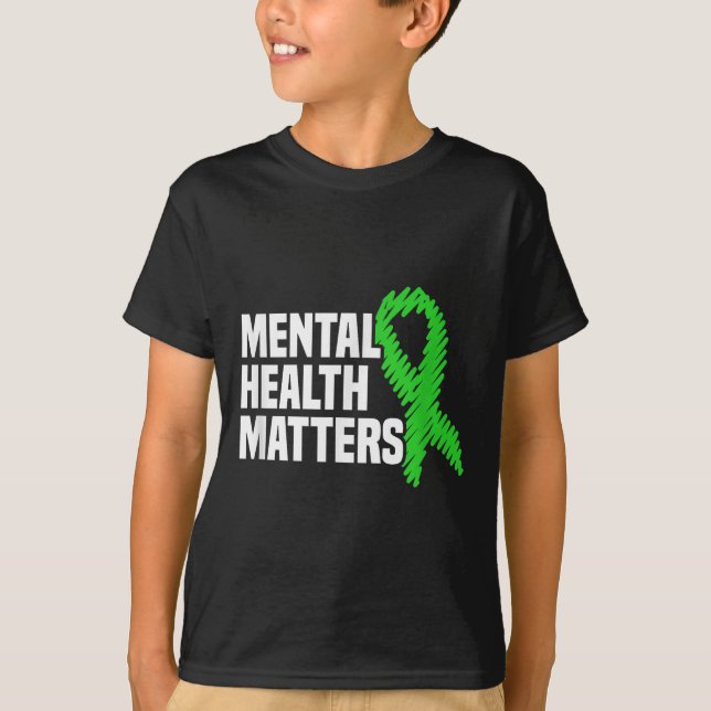 Camiseta Saúde Mental S Fita Verde Awarene Mental Health (Frente)