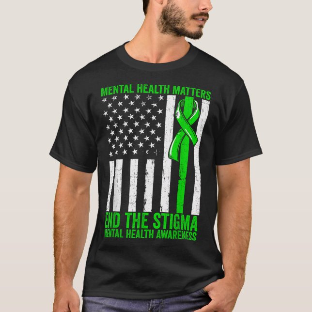 Camiseta Saúde Mental Sensibilização Para A Saúde Mental Põ (Frente)