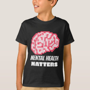 Camiseta Saúde Mental Sensibilização Para O Cérebro Humano