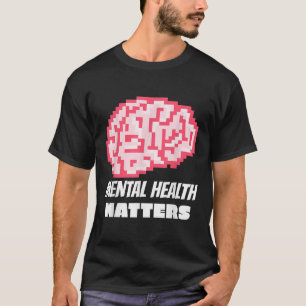 Camiseta Saúde Mental Sensibilização Para O Cérebro Humano