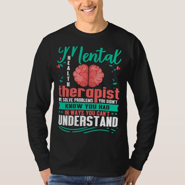Camiseta Saúde mental Sensibilização Terapêutica de Saúde M (Frente)