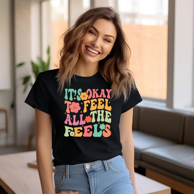 Camiseta Saúde Mental Sinta Todos os Sentimentos (Criador carregado)