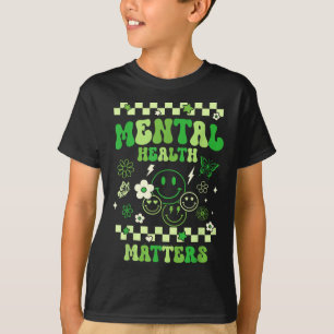 Camiseta Saúde Mental Sorria De Groovy Saúde Mental Awarene