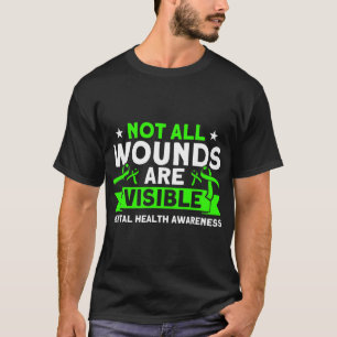 Camiseta Saúde Nem Todas As Feridas Visíveis Saúde Mental A