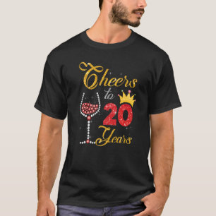 Camiseta Saúde para 20 anos 2002 Diamante de Vinho de Anive