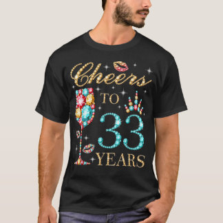 Camiseta Saúde Para 33 Anos, 33 Anos Mulheres, 33 Birthda