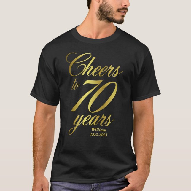 Camiseta Saúde para 70 anos de aniversário de 70 (Frente)