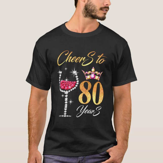 Camiseta Saúde Para 80 Anos De 80 Perfeito Para Anniv De An (Frente)