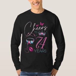 Camiseta Saúde para a 74 anos de idade 74ª mulher Festa de
