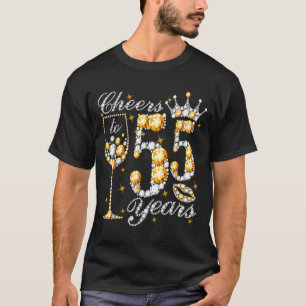 Camiseta Saúde por 55 anos de idade feliz aniversário de 55