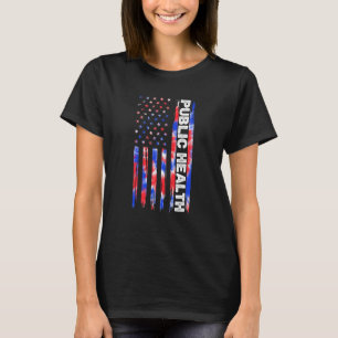 Camiseta Saúde Pública Tie Dye Bandeira Americana 4 De Julh
