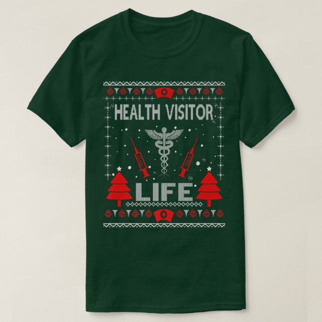 Camiseta Saúde Visitante Vida Feia Doadores de Natal Matchi (Frente do Design)