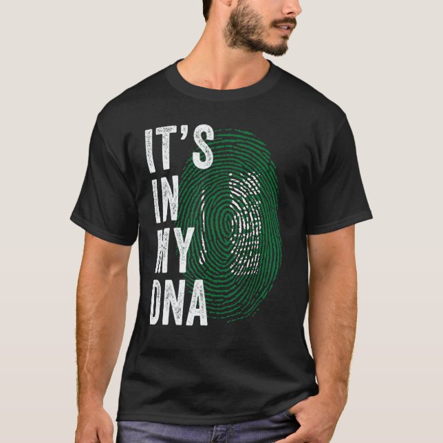 Camiseta Saudi Arabia It's In My DNA Saudi Fingerprint Saud (Frente)