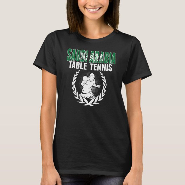 Camiseta Saudi Arabia Table Tennis  Saudi Ping Pong Support (Frente)