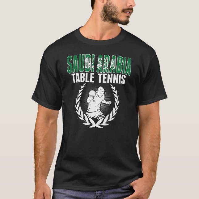 Camiseta Saudi Arabia Table Tennis  Saudi Ping Pong Support (Frente)
