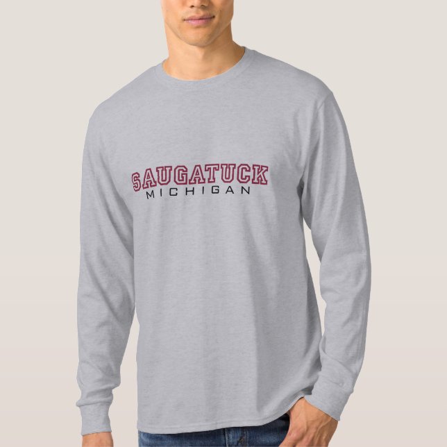 Camiseta Saugatuck MI - Letras (Frente)