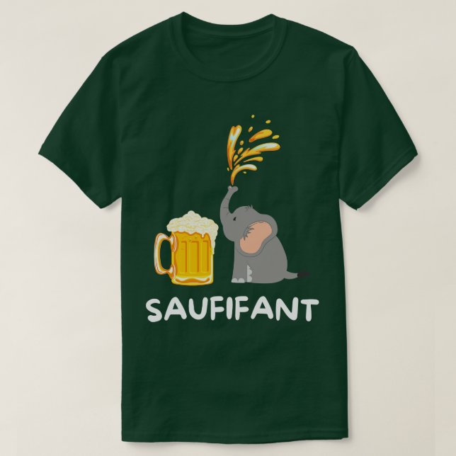 Camiseta Sauquinze Bier Saufen Alkohol Party Lustiges (Frente do Design)