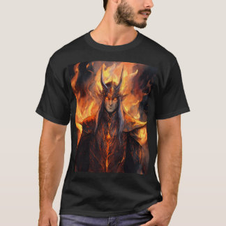 Camiseta Saurão Flameborn: Forma Elven Reimaginada