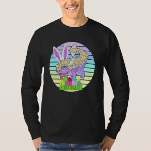 Camiseta Saurus dinossauro coelhinho de orelhas Páscoa Dino