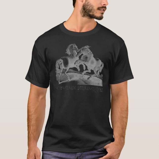 Camiseta sauvages do chevaux (Frente)