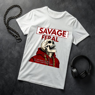 Camiseta Savage Feral – Moletom com Crânio Camiset