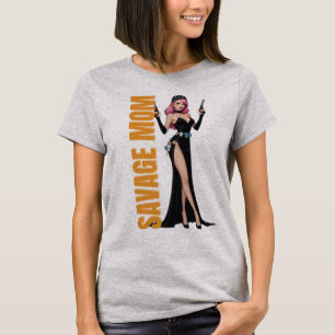 Camiseta Savage Mãe Graphic Tee Bold e Fierce Mãe Present