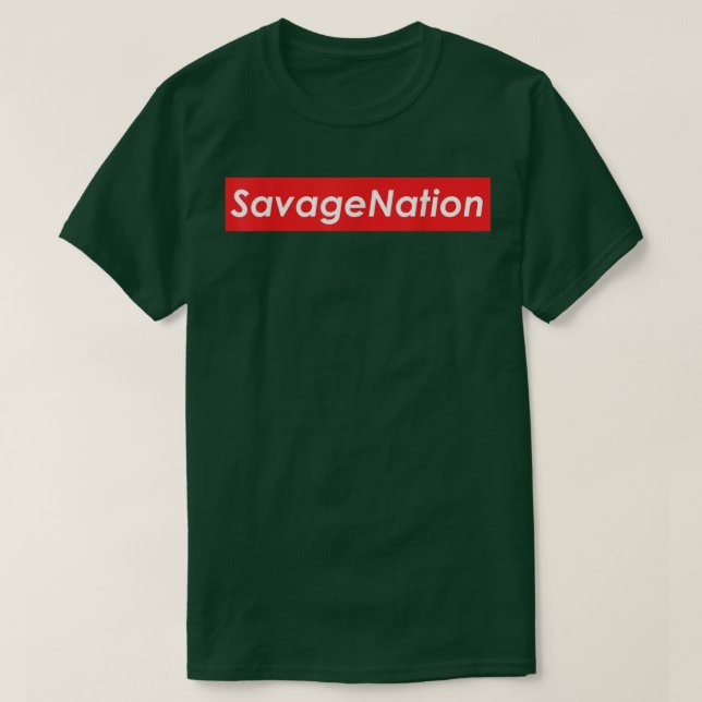 Camiseta Savage Nation  - Best Trap Music Rap Hip Hop Urban (Frente do Design)