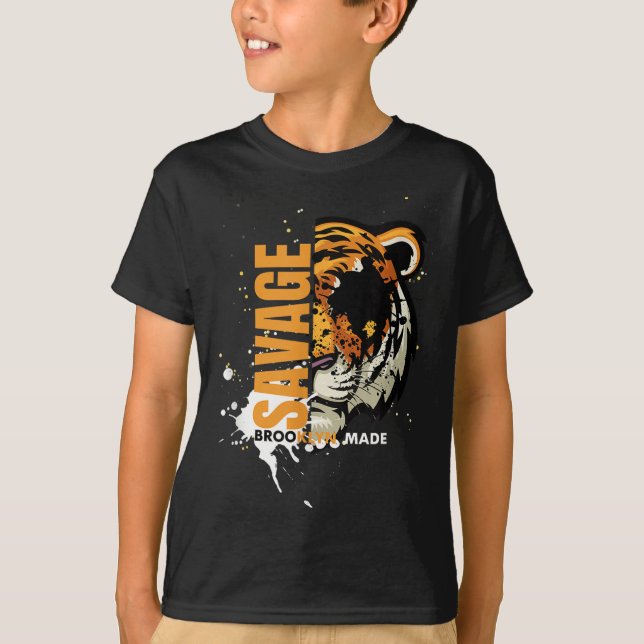 Camiseta Savage Tiger,brooklyn Made, Graphic Tees Tiger, Mo (Frente)
