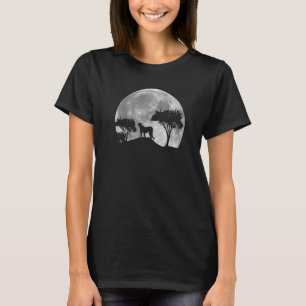 Camiseta Savana Cheetah com roupa de lua e um gato grande