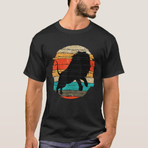 Camiseta Savanna Africa Safari Zoo King Retro Lion