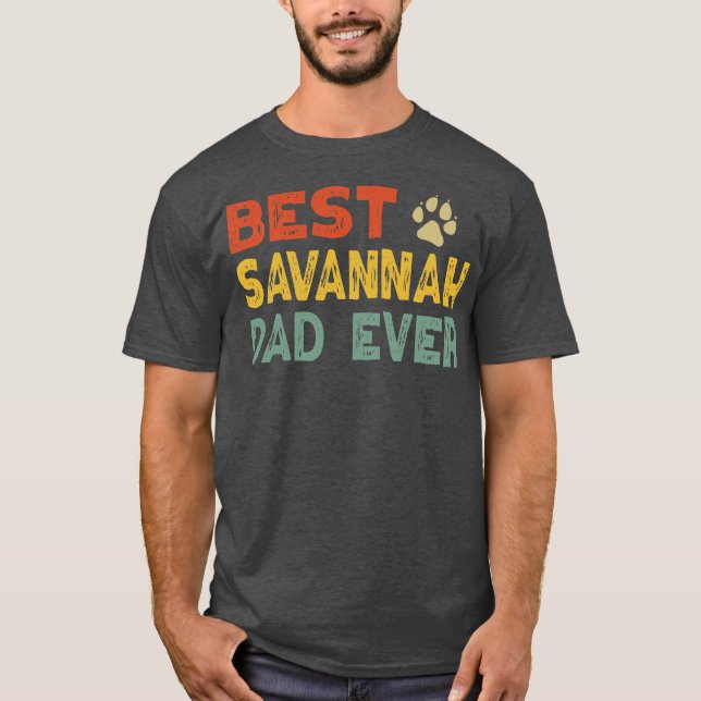 Camiseta Savannah Cat Dad Owner Breeder Lover Kitten  (Frente)