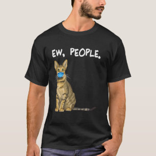 Camiseta Savannah Ew Pessoas Gato Vestindo Máscara