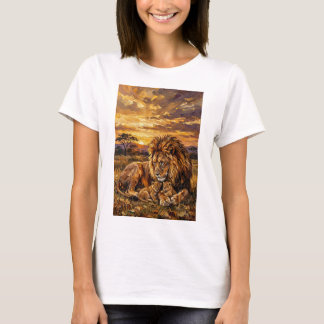 Camiseta Savannah Family Lion Art T‑Shirt Unisex 