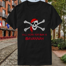 Savannah GA Pirate Skull Crossbones Trabalha para