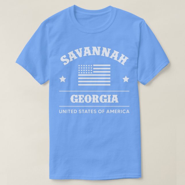 Camiseta Savannah Georgia EUA (Frente do Design)