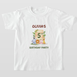 Camiseta Savannah giraffe lion hippo zebra elefante