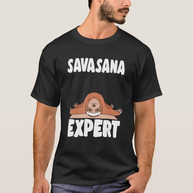 Camiseta Savasana Expert Sloth Yoga (Frente)