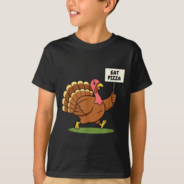 Camiseta Save A Turkey, Eat Zza Funny Thanksgiving Design F (Frente)