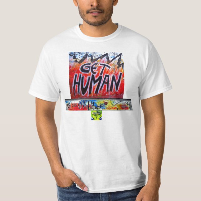Camiseta SAVE OUR EARTH GET HUMAN BERLIN WALL By Indiano (Frente)