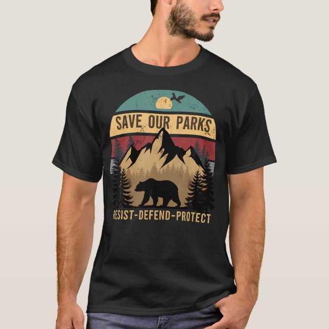 Camiseta Save Our Us National Parks Hiking And Camping Love (Frente)