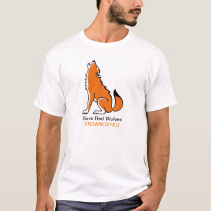 Camiseta Save Red WOLVES - EUA - Animal em perigo - Naturez