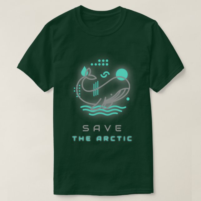 Camiseta Save The Arctic Whale (Frente do Design)